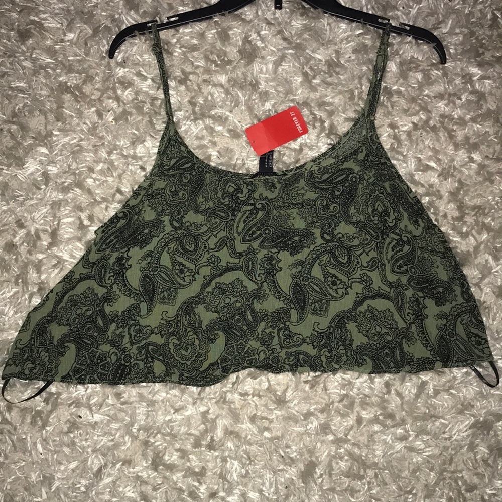 Brand New Forever 21 Paisley Print Crop Top